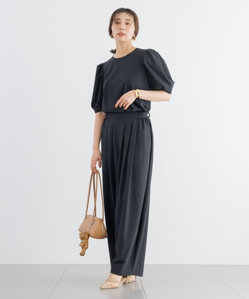 BARNYARDSTORM（バンヤードストーム）の「BARNYARDSTORM / 撥水タックパンツ【撥水 / WEB限定サイズL】（その他パンツ・レディース・ベージュ/ブラック/イエロー・M/L/S）」の7枚目の写真