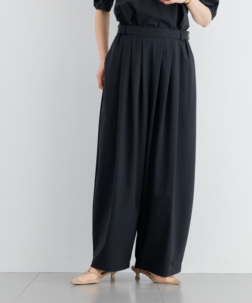 BARNYARDSTORM（バンヤードストーム）の「BARNYARDSTORM / 撥水タックパンツ【撥水 / WEB限定サイズL】（その他パンツ・レディース・ベージュ/ブラック/イエロー・M/L/S）」の4枚目の写真