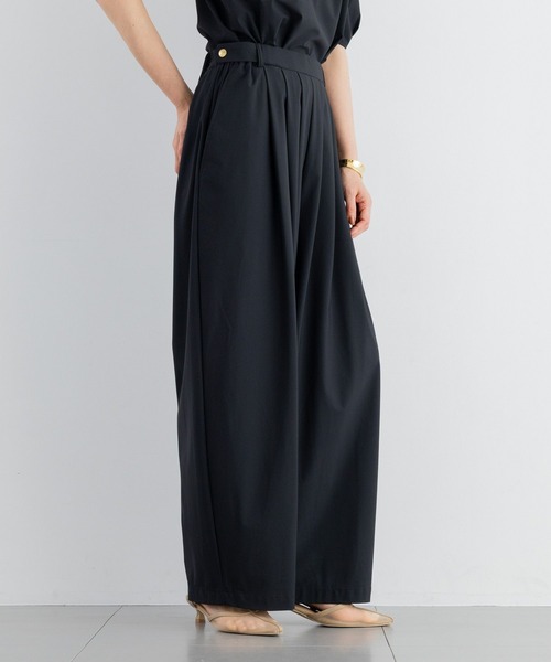 BARNYARDSTORM（バンヤードストーム）の「BARNYARDSTORM / 撥水タックパンツ【撥水 / WEB限定サイズL】（その他パンツ・レディース・ベージュ/ブラック/イエロー・M/L/S）」の5枚目の写真