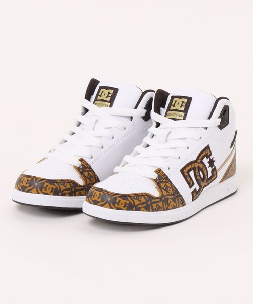 DC SHOES(ディーシーシューズ)の「DC SHOES ディーシーシューズ WS UNIVERSITY MID SE SN レディーススニーカー ハイカット(ウィメンズユニバーシティミッドSESN) DW261303 WBG ホワイト/ブラウン(スニーカー・レディース・ホワイト系その他・23.0cm/23.5cm/24.0cm/24.5cm/25.0cm)」の1枚目の写真