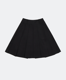 MIDI PLEATED SKIRT BLACK