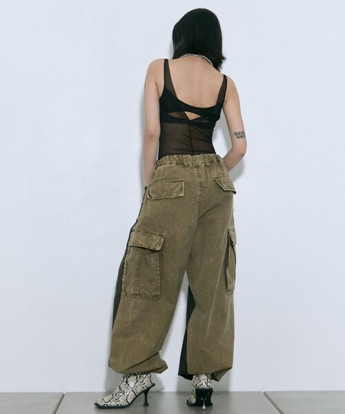 MIHARA YASUHIRO/ミハラヤスヒロ】COMBINED DENIM×CARGO PANTS（デニム