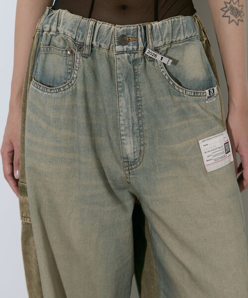 MIHARAYASUHIRO(ミハラヤスヒロ)の「【MIHARA YASUHIRO/ミハラヤスヒロ】COMBINED DENIM×CARGO PANTS(デニムパンツ・レディース・ブラック/ダークインディゴブルー・36/38)」の18枚目の写真