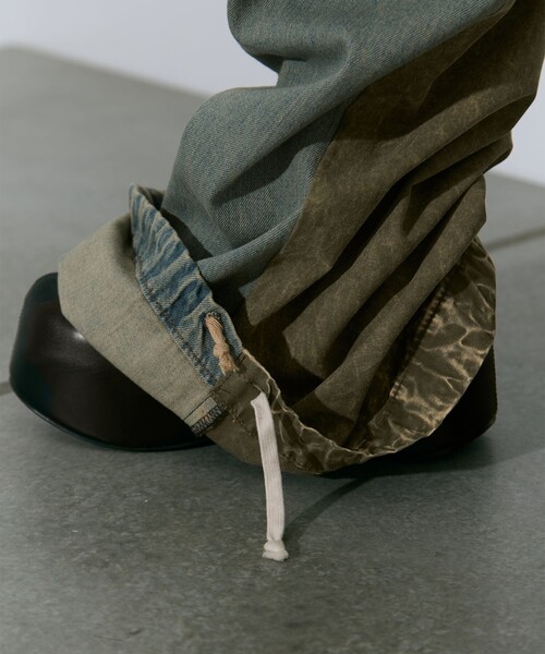 MIHARAYASUHIRO(ミハラヤスヒロ)の「【MIHARA YASUHIRO/ミハラヤスヒロ】COMBINED DENIM×CARGO PANTS(デニムパンツ・レディース・ブラック/ダークインディゴブルー・36/38)」の21枚目の写真