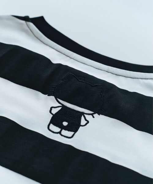 ear PAPILLONNER（イアパピヨネ）の「【HELLO KITTY（ハローキティ）×ear】コラボTシャツ《手洗い可》（Tシャツ/カットソー・レディース・ブラック/ブラック系その他・FREE）」の18枚目の写真