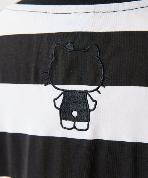 ear PAPILLONNER（イアパピヨネ）の「【HELLO KITTY（ハローキティ）×ear】コラボTシャツ《手洗い可》（Tシャツ/カットソー・レディース・ブラック/ブラック系その他・FREE）」の3枚目の写真