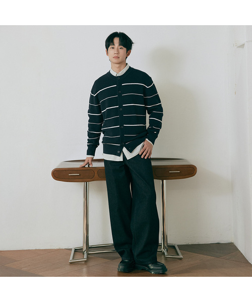 MINDBRIDGE(マインドブリッジ)の「ワイドローデニムパンツ(デニムパンツ・メンズ・インディゴブルー・36/34/32/30/31/33/29)」の1枚目の写真