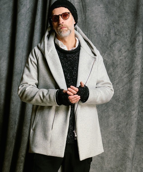 wjk（ダヴルジェイケイ）の「mj11523- zip witch coat フーデッドコート(1873 wo13j)（その他アウター・メンズ・ライトグレー/ネイビー/ブラック・S/M/L/XL）」の3枚目の写真