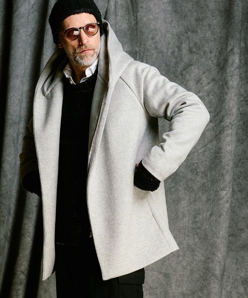 wjk（ダヴルジェイケイ）の「mj11523- zip witch coat フーデッドコート(1873 wo13j)（その他アウター・メンズ・ライトグレー/ネイビー/ブラック・S/M/L/XL）」の5枚目の写真