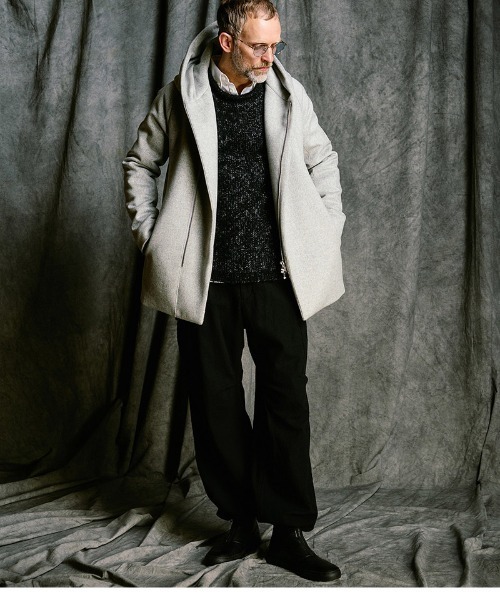 wjk（ダヴルジェイケイ）の「mj11523- zip witch coat フーデッドコート(1873 wo13j)（その他アウター・メンズ・ライトグレー/ネイビー/ブラック・S/M/L/XL）」の6枚目の写真