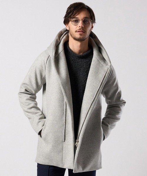 wjk（ダヴルジェイケイ）の「mj11523- zip witch coat フーデッドコート(1873 wo13j)（その他アウター・メンズ・ライトグレー/ネイビー/ブラック・S/M/L/XL）」の8枚目の写真