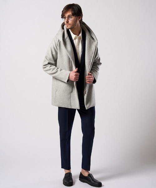 wjk（ダヴルジェイケイ）の「mj11523- zip witch coat フーデッドコート(1873 wo13j)（その他アウター・メンズ・ライトグレー/ネイビー/ブラック・S/M/L/XL）」の12枚目の写真