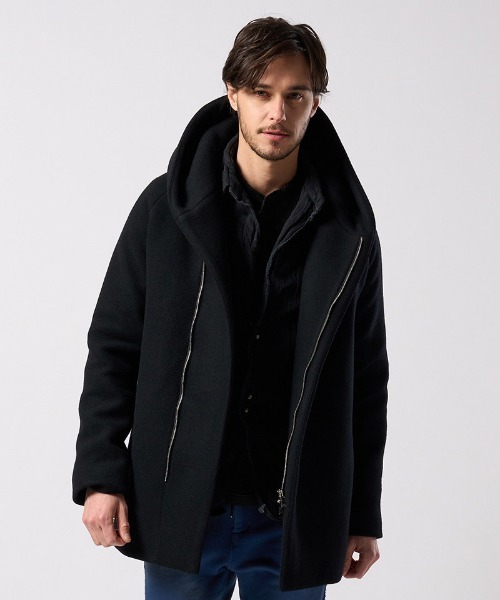 wjk（ダヴルジェイケイ）の「mj11523- zip witch coat フーデッドコート(1873 wo13j)（その他アウター・メンズ・ライトグレー/ネイビー/ブラック・S/M/L/XL）」の13枚目の写真