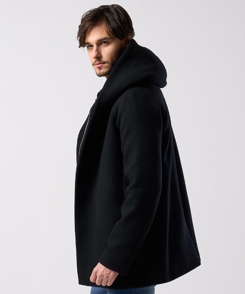 wjk（ダヴルジェイケイ）の「mj11523- zip witch coat フーデッドコート(1873 wo13j)（その他アウター・メンズ・ライトグレー/ネイビー/ブラック・S/M/L/XL）」の14枚目の写真