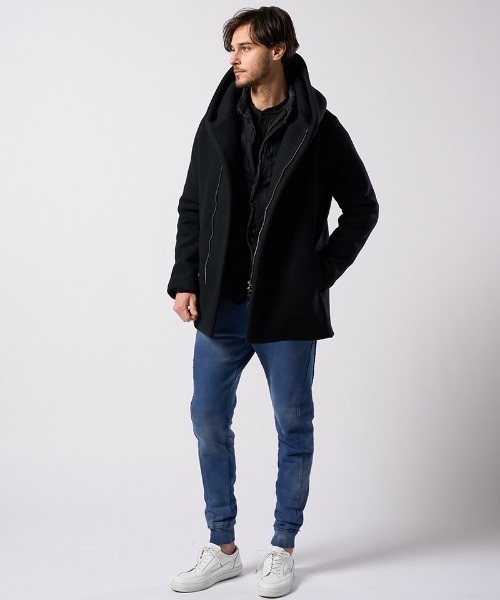 wjk（ダヴルジェイケイ）の「mj11523- zip witch coat フーデッドコート(1873 wo13j)（その他アウター・メンズ・ライトグレー/ネイビー/ブラック・S/M/L/XL）」の16枚目の写真