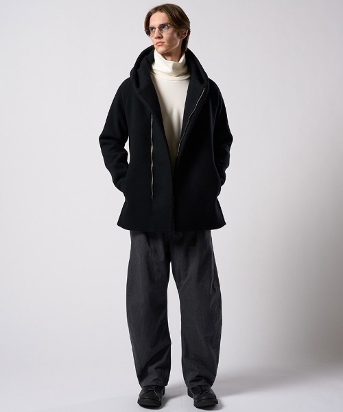 wjk（ダヴルジェイケイ）の「mj11523- zip witch coat フーデッドコート(1873 wo13j)（その他アウター・メンズ・ライトグレー/ネイビー/ブラック・S/M/L/XL）」の18枚目の写真