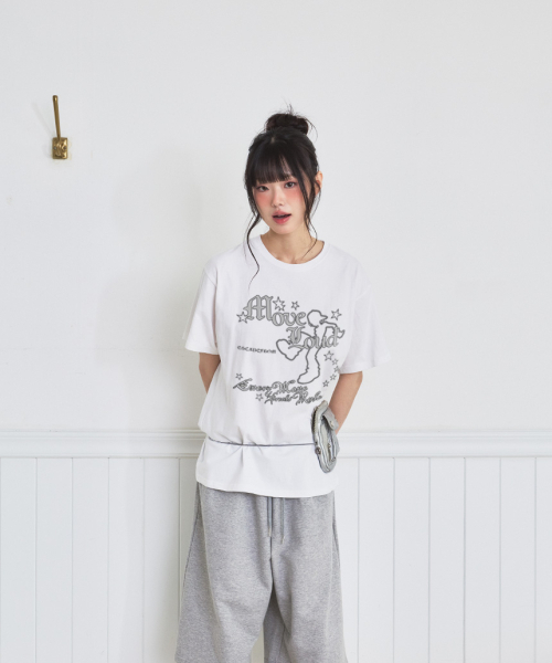 ESCAPEFROM(エスケープフロム)の「ムーブラウドプリントオーバーサイズ半袖Tシャツホワイト(Tシャツ/カットソー・レディース・その他・SMALL/MEDIUM/LARGE)」の2枚目の写真