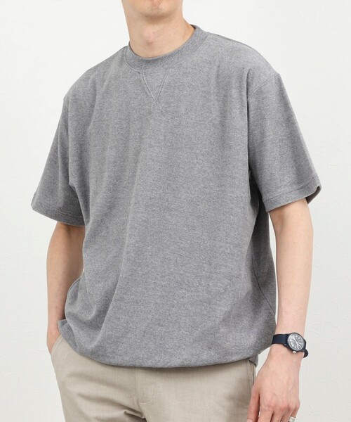 NOLLEY’S(ノーリーズ)の「《セットアップ対応》Vガゼット パイルTシャツ 26SS(Tシャツ/カットソー・メンズ・ホワイト/ブルー/グレー/ネイビー・S/M/L/XL)」の3枚目の写真