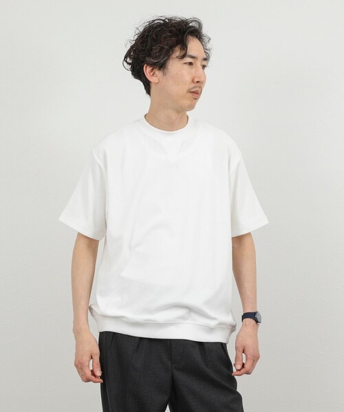 NOLLEY’S(ノーリーズ)の「《セットアップ対応》Vガゼット パイルTシャツ 26SS(Tシャツ/カットソー・メンズ・ホワイト/ブルー/グレー/ネイビー・S/M/L/XL)」の9枚目の写真