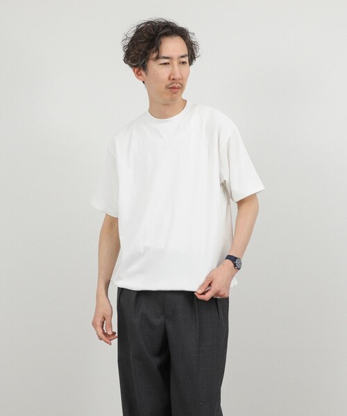 NOLLEY’S(ノーリーズ)の「《セットアップ対応》Vガゼット パイルTシャツ 26SS(Tシャツ/カットソー・メンズ・ホワイト/ブルー/グレー/ネイビー・S/M/L/XL)」の10枚目の写真
