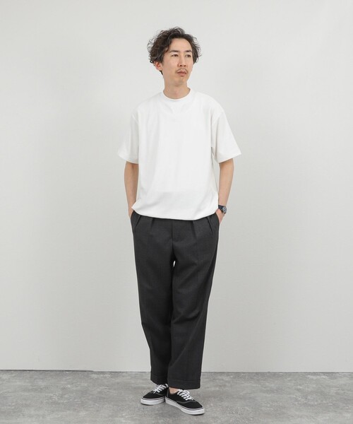 NOLLEY’S(ノーリーズ)の「《セットアップ対応》Vガゼット パイルTシャツ 26SS(Tシャツ/カットソー・メンズ・ホワイト/ブルー/グレー/ネイビー・S/M/L/XL)」の11枚目の写真