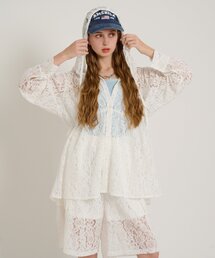 w closet | 【3色展開/ウエストゴム】ドロストフードシャツ(シャツ/ブラウス)