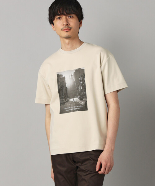 COMME CA MEN(コムサメン)の「フォト Tシャツ(Tシャツ/カットソー・メンズ・ブラック/ベージュ/ホワイト・L/M)」の3枚目の写真