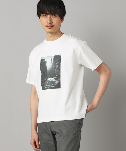 COMME CA MEN(コムサメン)の「フォト Tシャツ(Tシャツ/カットソー・メンズ・ブラック/ベージュ/ホワイト・L/M)」の2枚目の写真