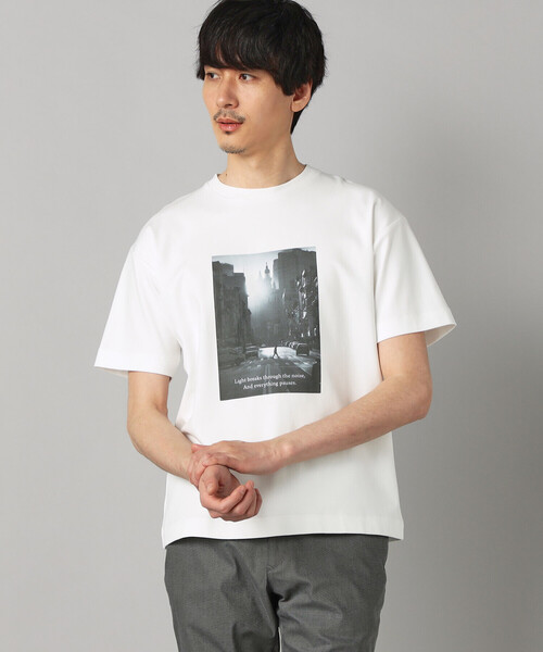 COMME CA MEN(コムサメン)の「フォト Tシャツ(Tシャツ/カットソー・メンズ・ブラック/ベージュ/ホワイト・L/M)」の7枚目の写真