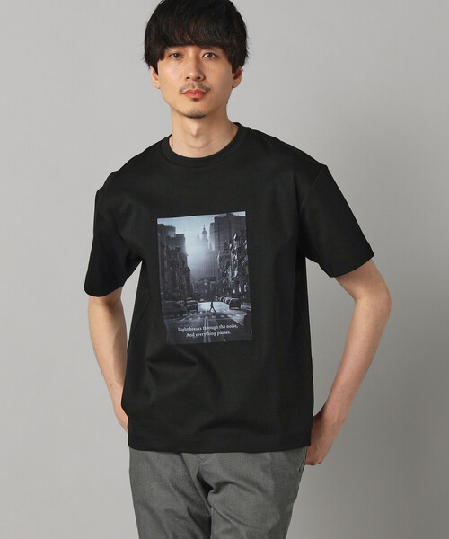 COMME CA MEN(コムサメン)の「フォト Tシャツ(Tシャツ/カットソー・メンズ・ブラック/ベージュ/ホワイト・L/M)」の10枚目の写真