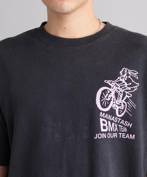 MANASTASH(マナスタッシュ)の「MANASTASH/マナスタッシュ HEMP TEE BMX(Tシャツ/カットソー・メンズ・ブラック/ライム/ホワイト・L/M/S/XL)」の14枚目の写真