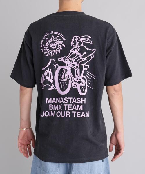 MANASTASH(マナスタッシュ)の「MANASTASH/マナスタッシュ HEMP TEE BMX(Tシャツ/カットソー・メンズ・ブラック/ライム/ホワイト・L/M/S/XL)」の17枚目の写真