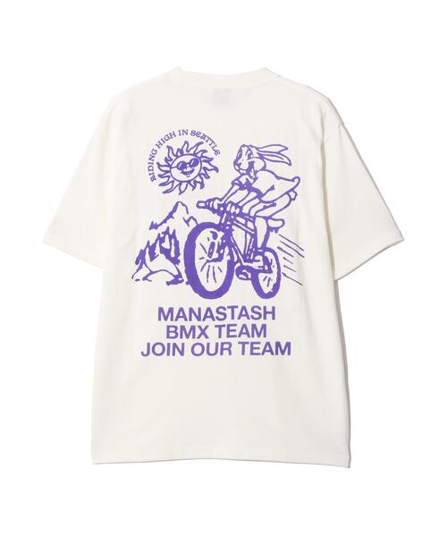 MANASTASH(マナスタッシュ)の「MANASTASH/マナスタッシュ HEMP TEE BMX(Tシャツ/カットソー・メンズ・ブラック/ライム/ホワイト・L/M/S/XL)」の22枚目の写真