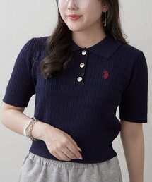 【U.S.POLOASSN.】半袖ポロニット