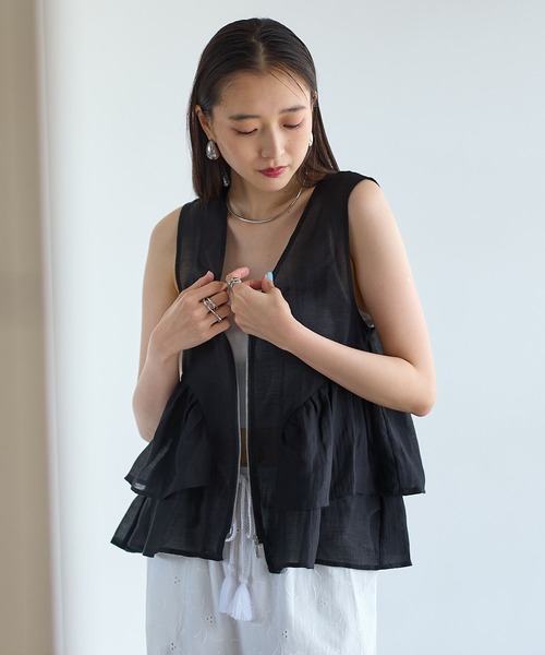 fumie tanaka mesh frill vestシアーベスト fumie tanaka mesh frill vestシアーベスト - メルカリ