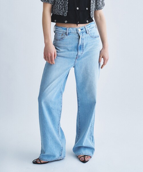 CODE A(コードエー)の「NEEDBY heritage|LUNA(デニムパンツ・レディース・サックスブルー/ホワイト・23/24/25/26/22)」の3枚目の写真