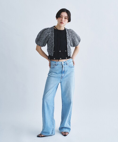 CODE A(コードエー)の「NEEDBY heritage|LUNA(デニムパンツ・レディース・サックスブルー/ホワイト・23/24/25/26/22)」の5枚目の写真