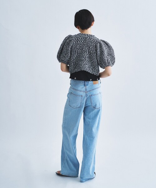 CODE A(コードエー)の「NEEDBY heritage|LUNA(デニムパンツ・レディース・サックスブルー/ホワイト・23/24/25/26/22)」の7枚目の写真