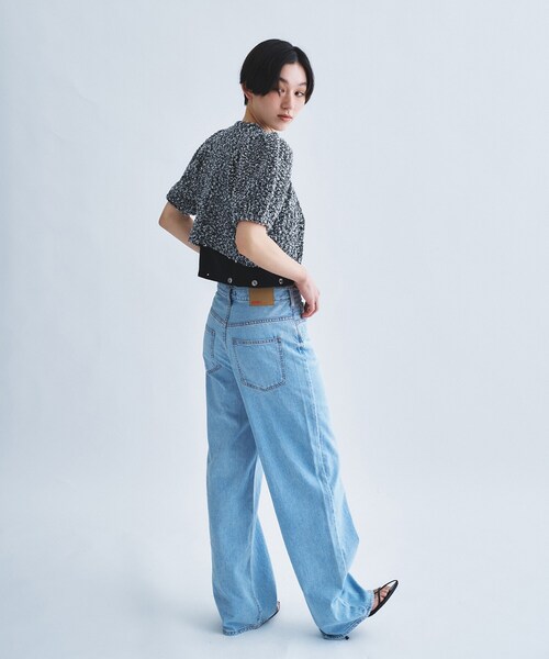 CODE A(コードエー)の「NEEDBY heritage|LUNA(デニムパンツ・レディース・サックスブルー/ホワイト・23/24/25/26/22)」の8枚目の写真
