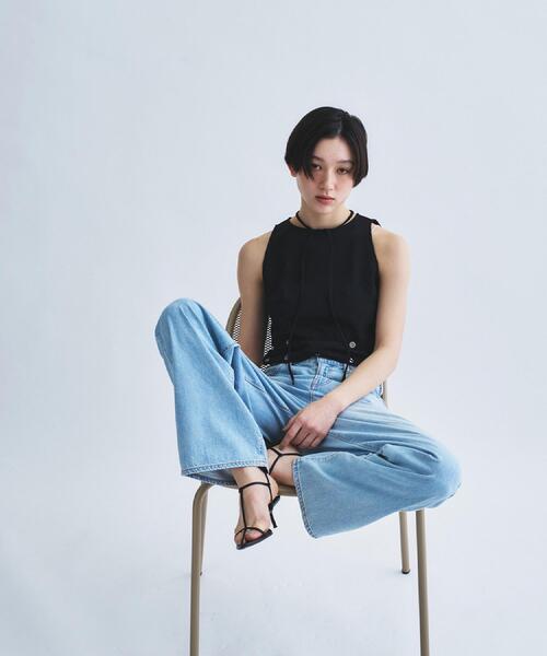 CODE A(コードエー)の「NEEDBY heritage|LUNA(デニムパンツ・レディース・サックスブルー/ホワイト・23/24/25/26/22)」の9枚目の写真