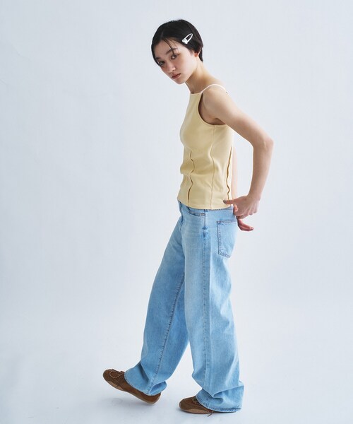 CODE A(コードエー)の「NEEDBY heritage|LUNA(デニムパンツ・レディース・サックスブルー/ホワイト・23/24/25/26/22)」の10枚目の写真