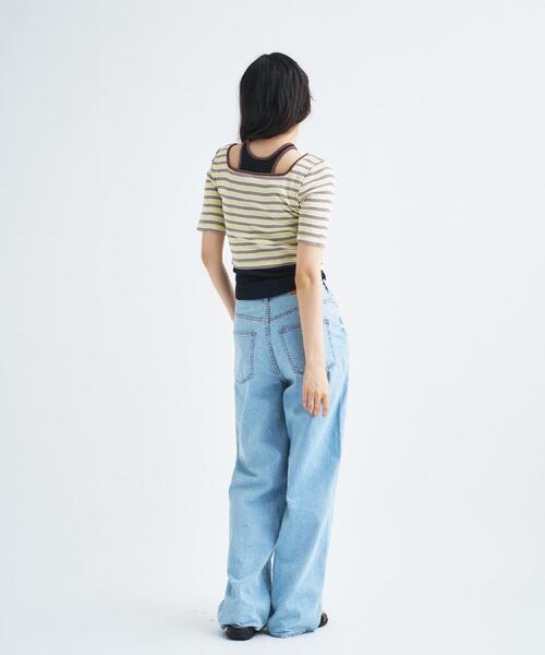 CODE A(コードエー)の「NEEDBY heritage|LUNA(デニムパンツ・レディース・サックスブルー/ホワイト・23/24/25/26/22)」の16枚目の写真