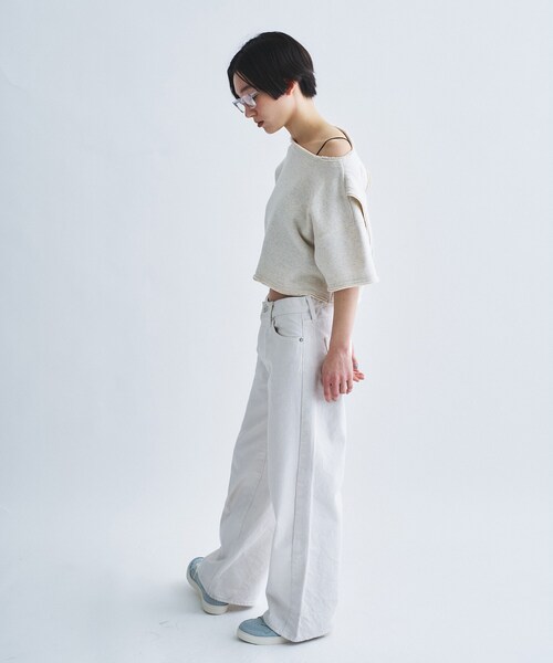 CODE A(コードエー)の「NEEDBY heritage|LUNA(デニムパンツ・レディース・サックスブルー/ホワイト・23/24/25/26/22)」の19枚目の写真
