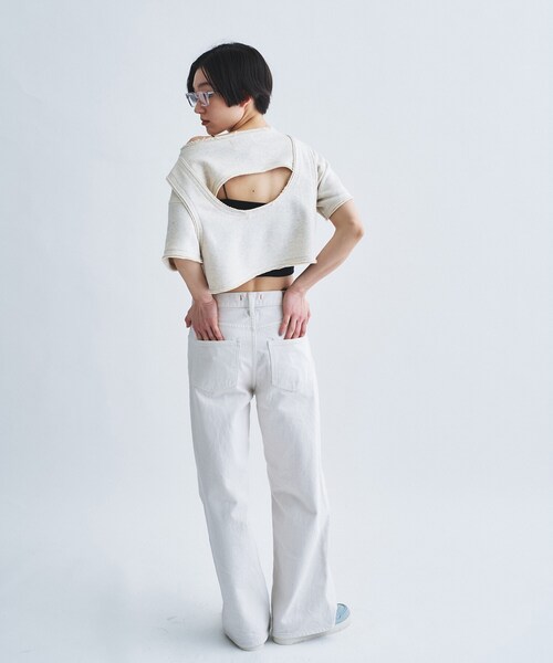 CODE A(コードエー)の「NEEDBY heritage|LUNA(デニムパンツ・レディース・サックスブルー/ホワイト・23/24/25/26/22)」の20枚目の写真