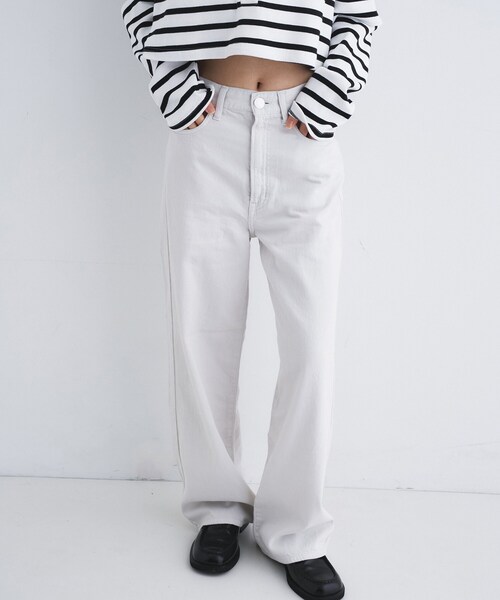 CODE A(コードエー)の「NEEDBY heritage|LUNA(デニムパンツ・レディース・サックスブルー/ホワイト・23/24/25/26/22)」の22枚目の写真