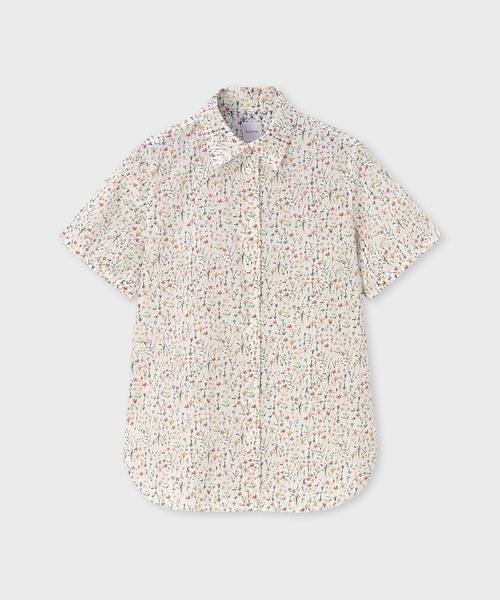 Paul Smith Black レディース　シャツ　花柄　半袖 Paul Smith BLACK LABEL 半袖シャツ 花柄 - メルカリ