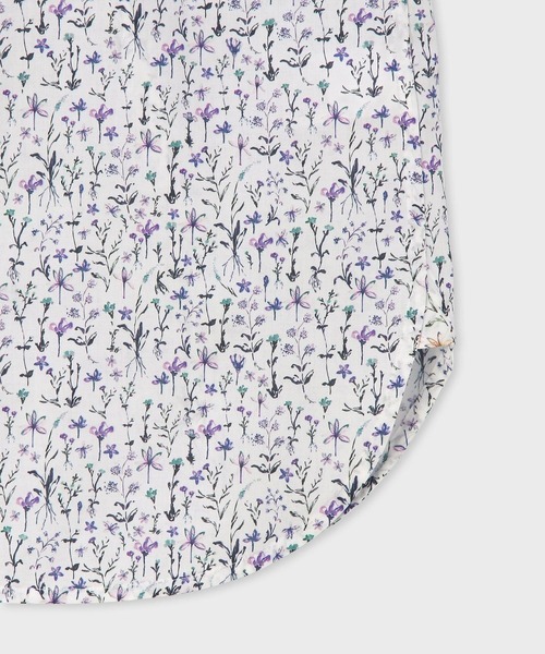 Paul Smith（ポールスミス）の「ウィメンズ "Water Colour Floral" 半袖シャツ / 165061 SH168（シャツ/ブラウス・レディース・オレンジ/パープル・38/40）」の4枚目の写真