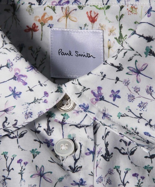 Paul Smith（ポールスミス）の「ウィメンズ "Water Colour Floral" 半袖シャツ / 165061 SH168（シャツ/ブラウス・レディース・オレンジ/パープル・38/40）」の5枚目の写真