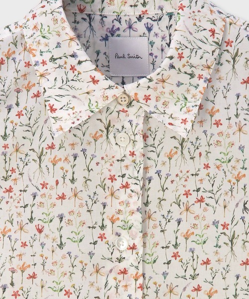 Paul Smith（ポールスミス）の「ウィメンズ "Water Colour Floral" 半袖シャツ / 165061 SH168（シャツ/ブラウス・レディース・オレンジ/パープル・38/40）」の7枚目の写真