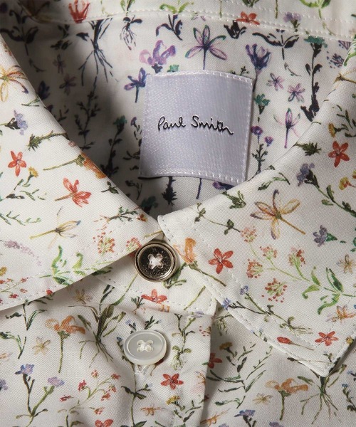 Paul Smith（ポールスミス）の「ウィメンズ "Water Colour Floral" 半袖シャツ / 165061 SH168（シャツ/ブラウス・レディース・オレンジ/パープル・38/40）」の9枚目の写真